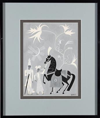 WITOLD GORDON (1885-1968)	 Presenting the stallion to Sindbad.